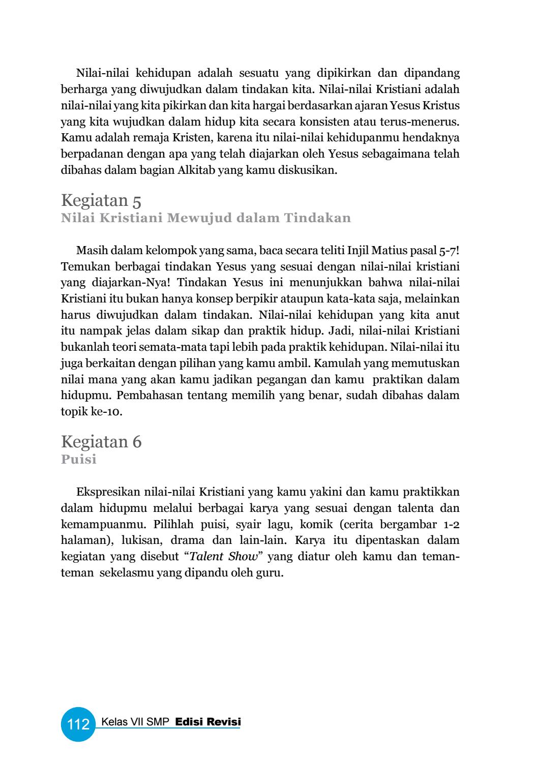 Detail Nilai Nilai Kristiani Nomer 16