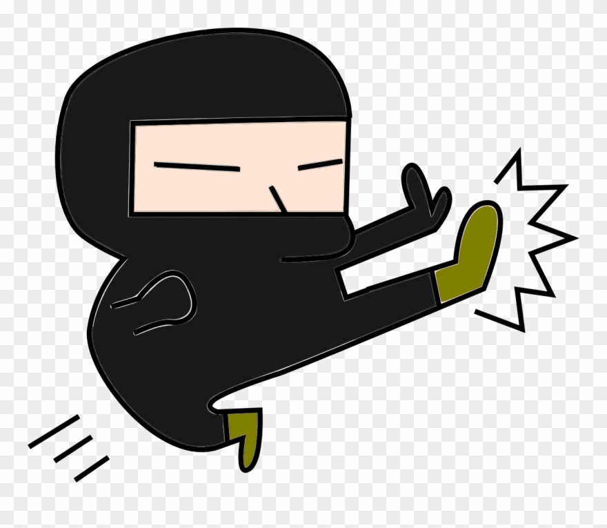 Detail Ninja Kick Clipart Nomer 17