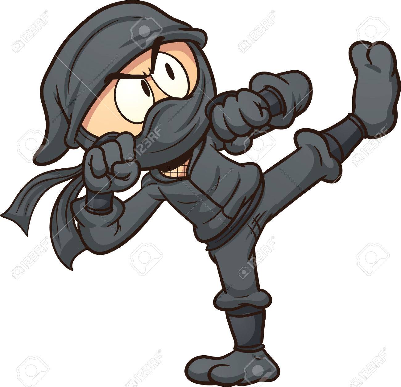 Detail Ninja Kick Clipart Nomer 5