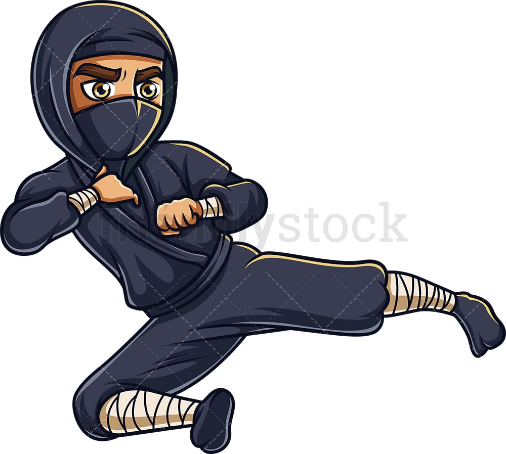 Detail Ninja Kick Clipart Nomer 10