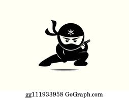 Detail Ninja Silhouette Clip Art Nomer 2