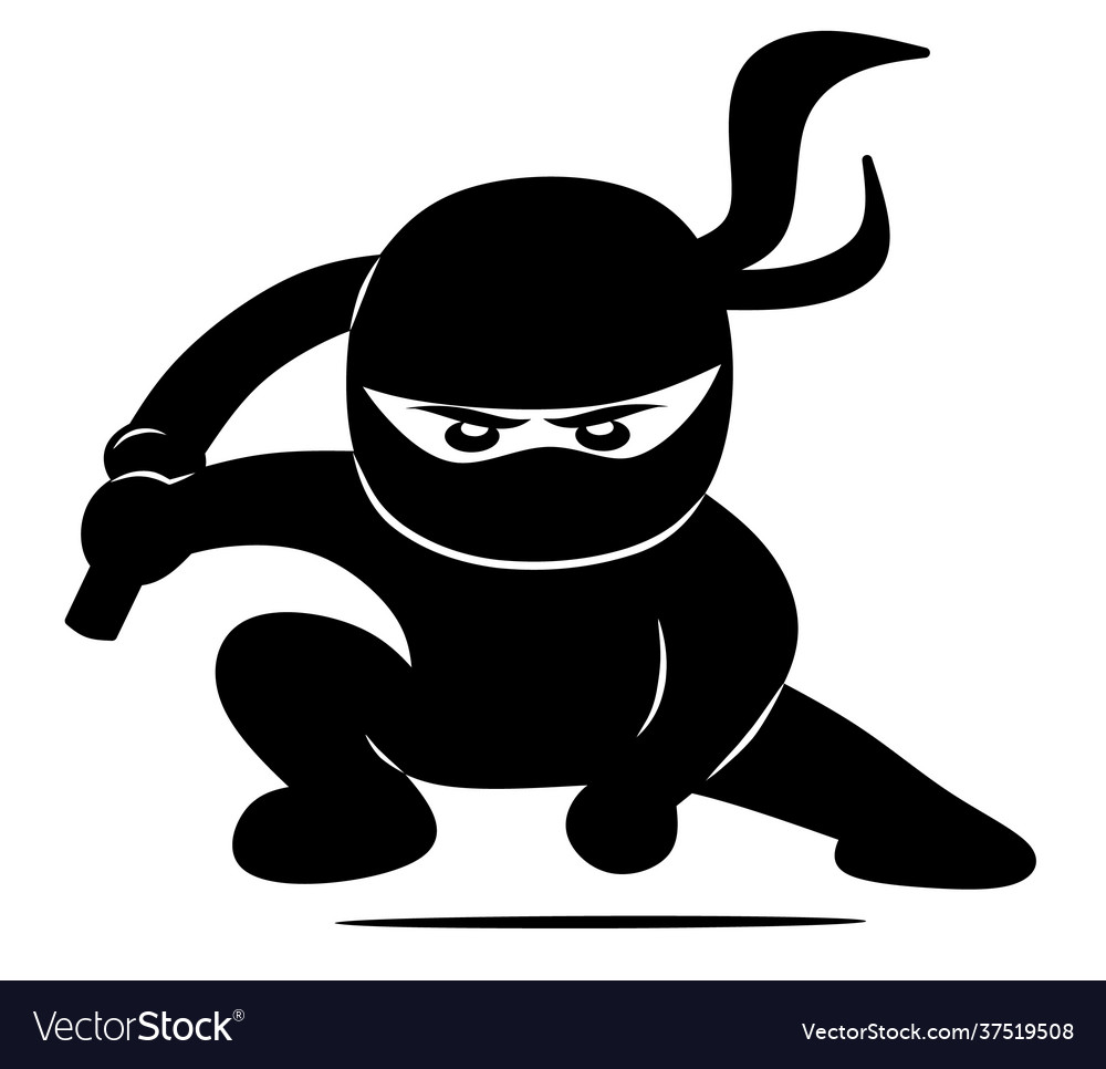 Detail Ninja Silhouette Clip Art Nomer 29