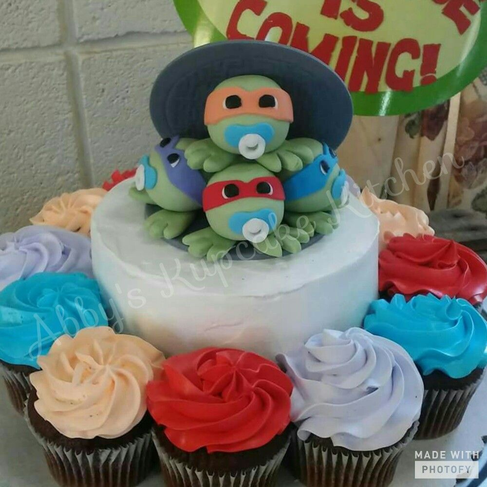 Ninja Turtle Baby Shower Cake - KibrisPDR