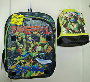 Detail Ninja Turtle Backpack With Lunch Bag Nomer 14