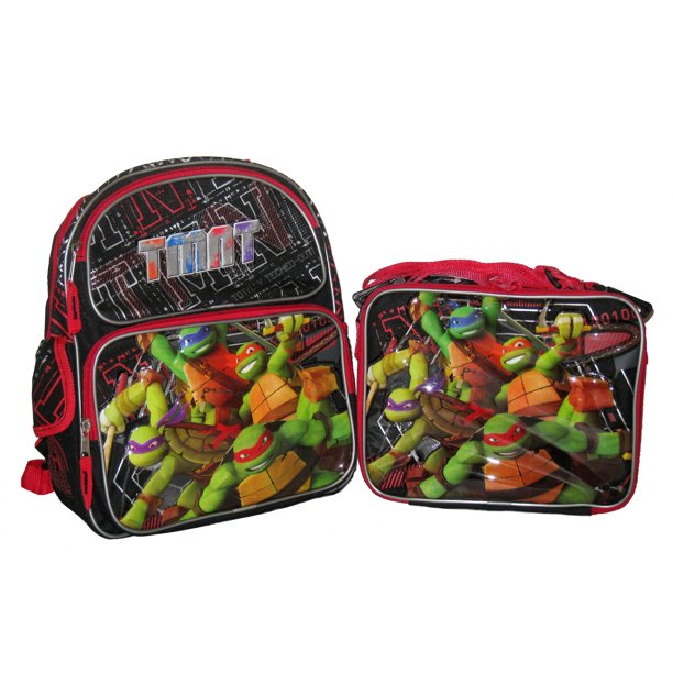 Detail Ninja Turtle Backpack With Lunch Bag Nomer 19