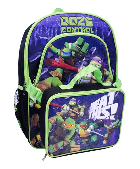 Detail Ninja Turtle Backpack With Lunch Bag Nomer 6