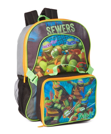 Detail Ninja Turtle Backpack With Lunch Bag Nomer 8