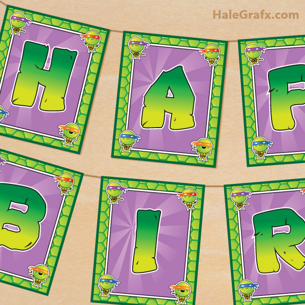 Detail Ninja Turtle Birthday Banners Nomer 19