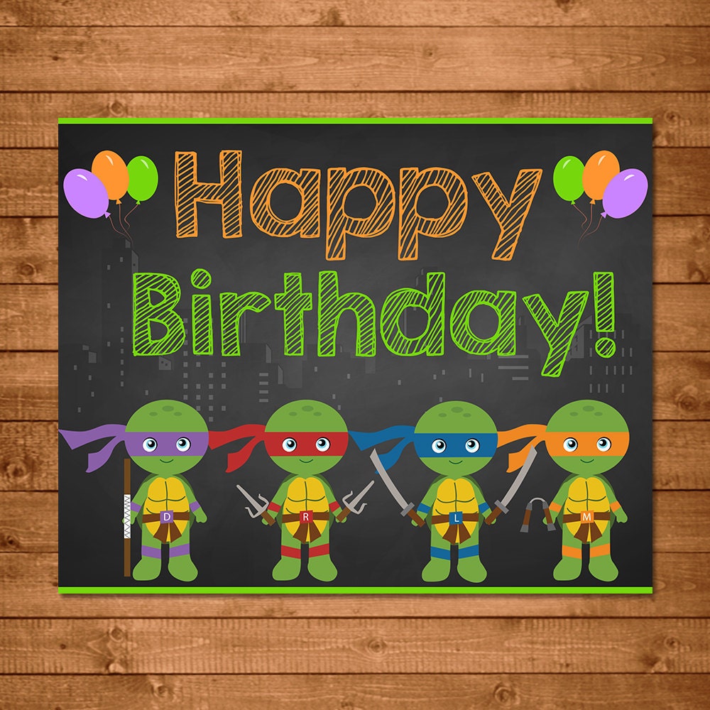 Detail Ninja Turtle Birthday Banners Nomer 41