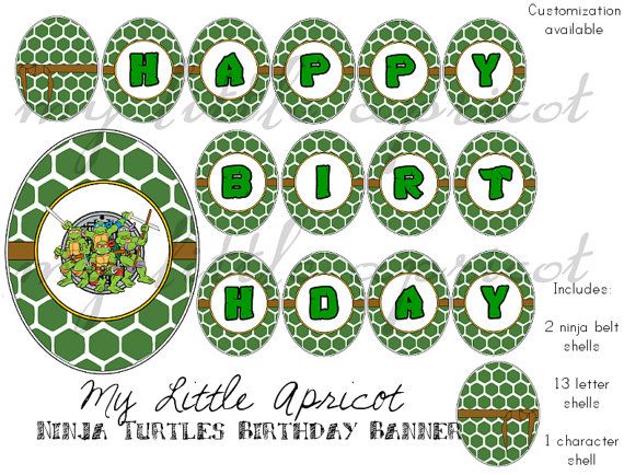 Detail Ninja Turtle Happy Birthday Banner Nomer 12