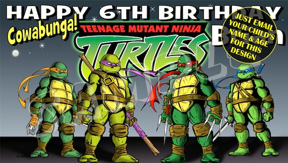 Detail Ninja Turtle Happy Birthday Banner Nomer 13
