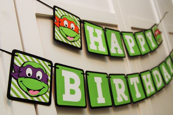 Detail Ninja Turtle Happy Birthday Banner Nomer 6