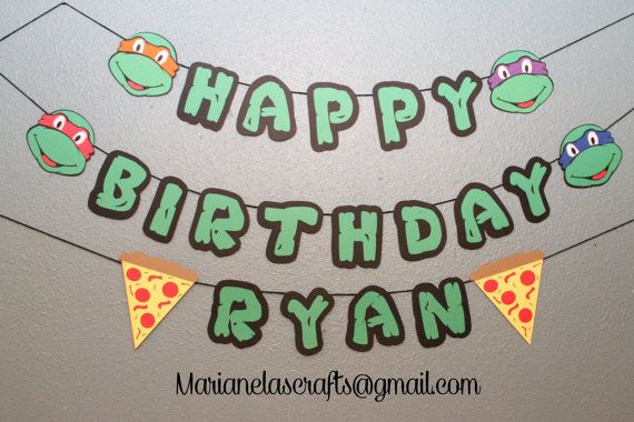 Detail Ninja Turtle Happy Birthday Banner Nomer 7