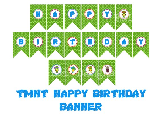 Detail Ninja Turtle Happy Birthday Banner Nomer 8