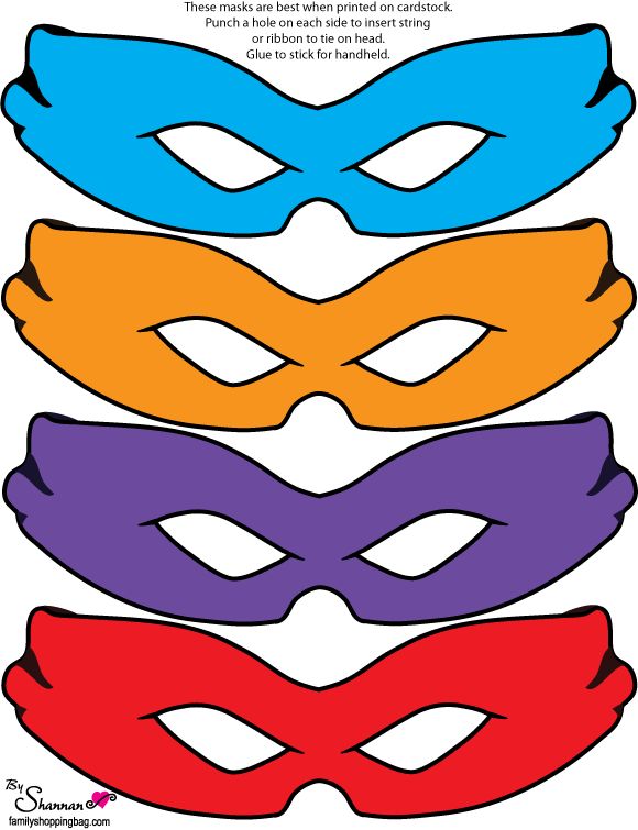 Detail Ninja Turtle Masks Template Nomer 10