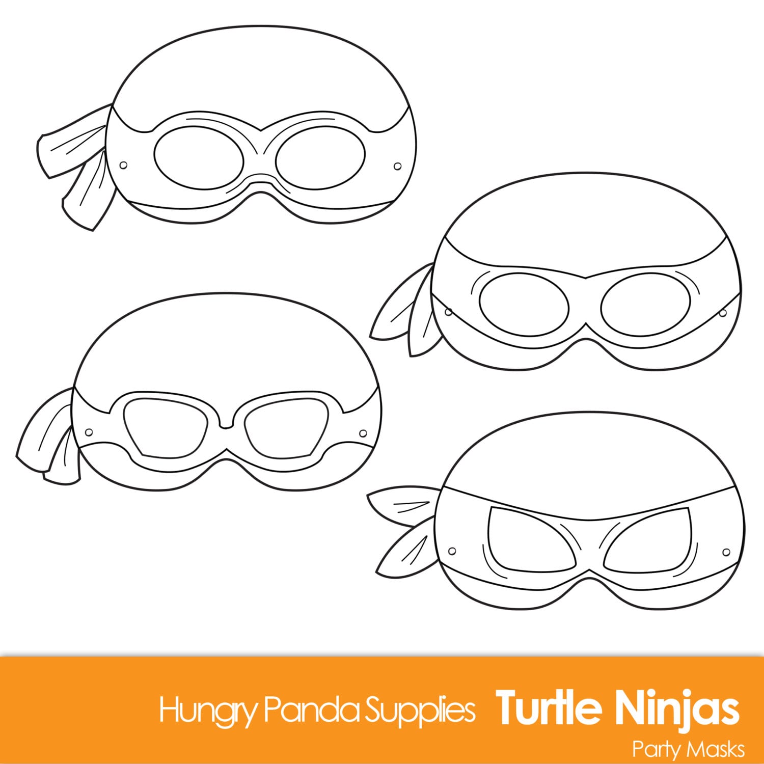 Detail Ninja Turtle Masks Template Nomer 2