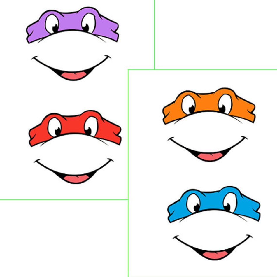 Detail Ninja Turtle Masks Template Nomer 19