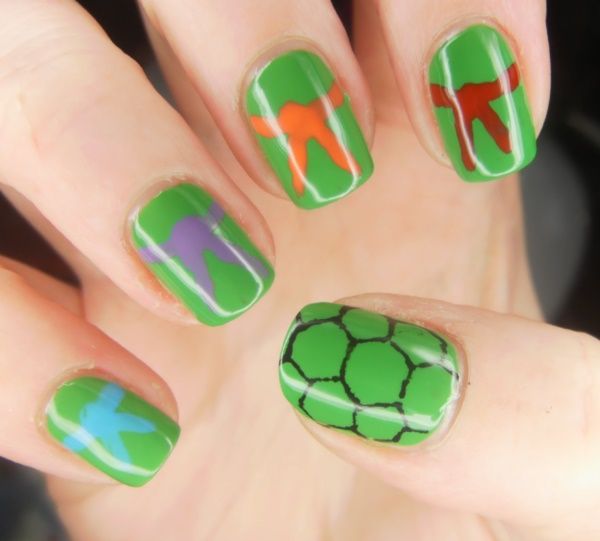 Detail Ninja Turtle Nail Art Nomer 6