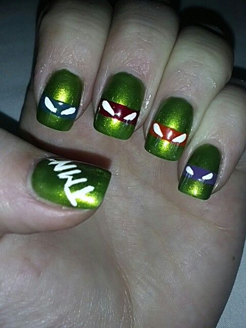 Detail Ninja Turtle Nail Art Nomer 10