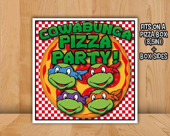 Detail Ninja Turtle Pizza Box Label Nomer 2