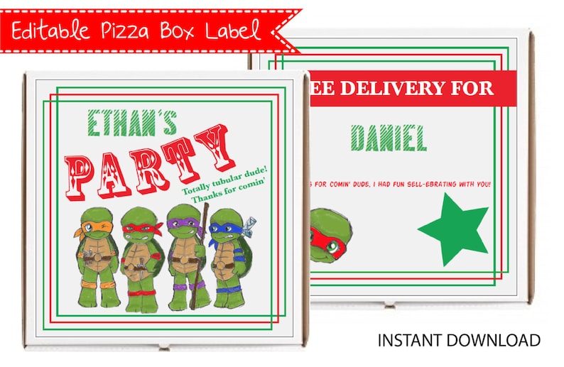 Detail Ninja Turtle Pizza Box Labels Nomer 47