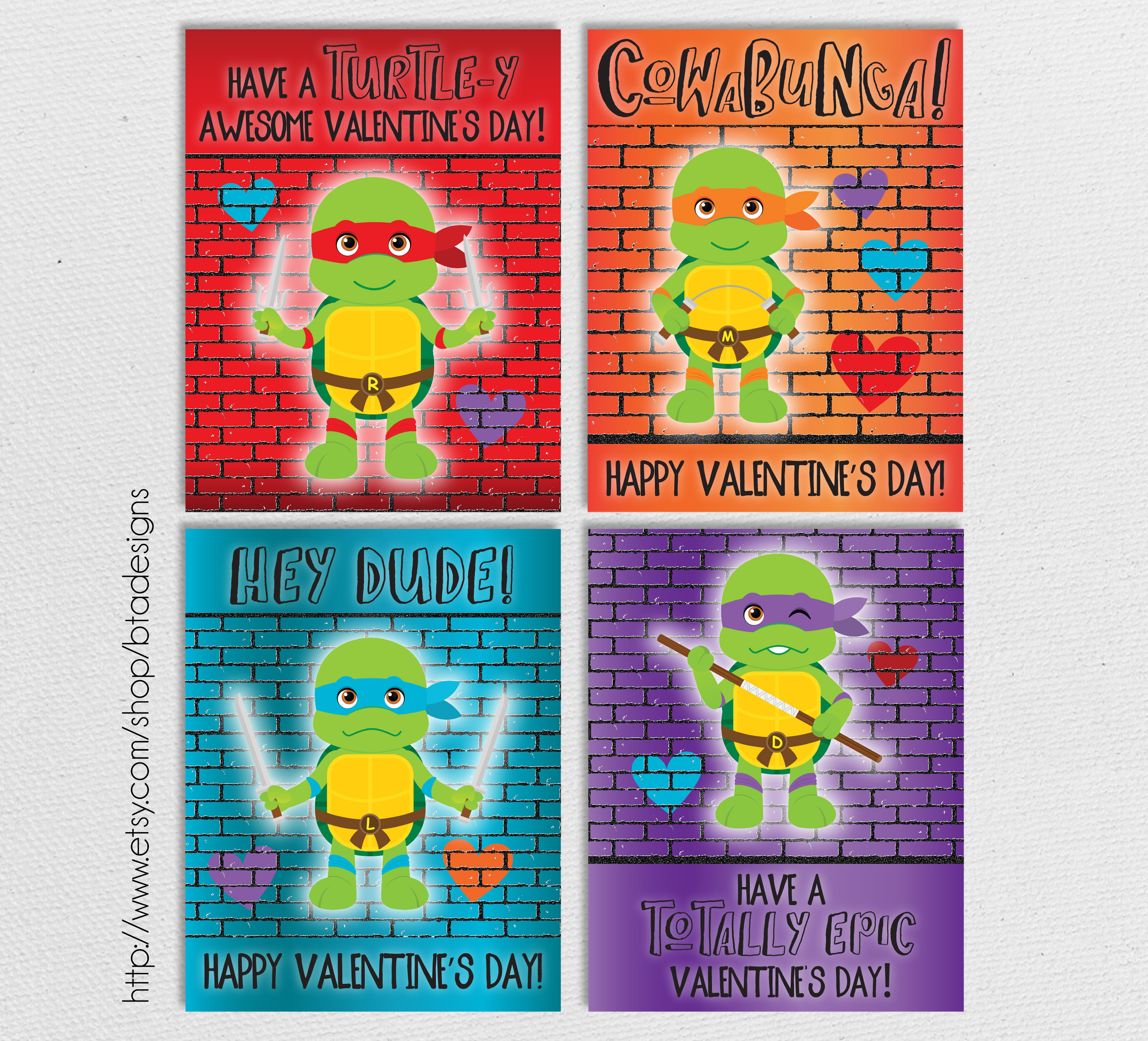 Detail Ninja Turtle Valentines Cards Nomer 2