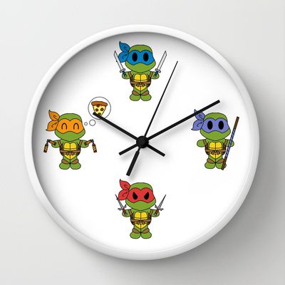 Detail Ninja Turtle Wall Clock Nomer 37
