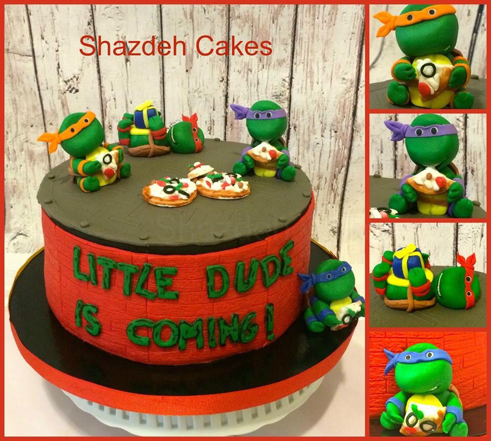 Ninja Turtles Baby Shower Cake - KibrisPDR