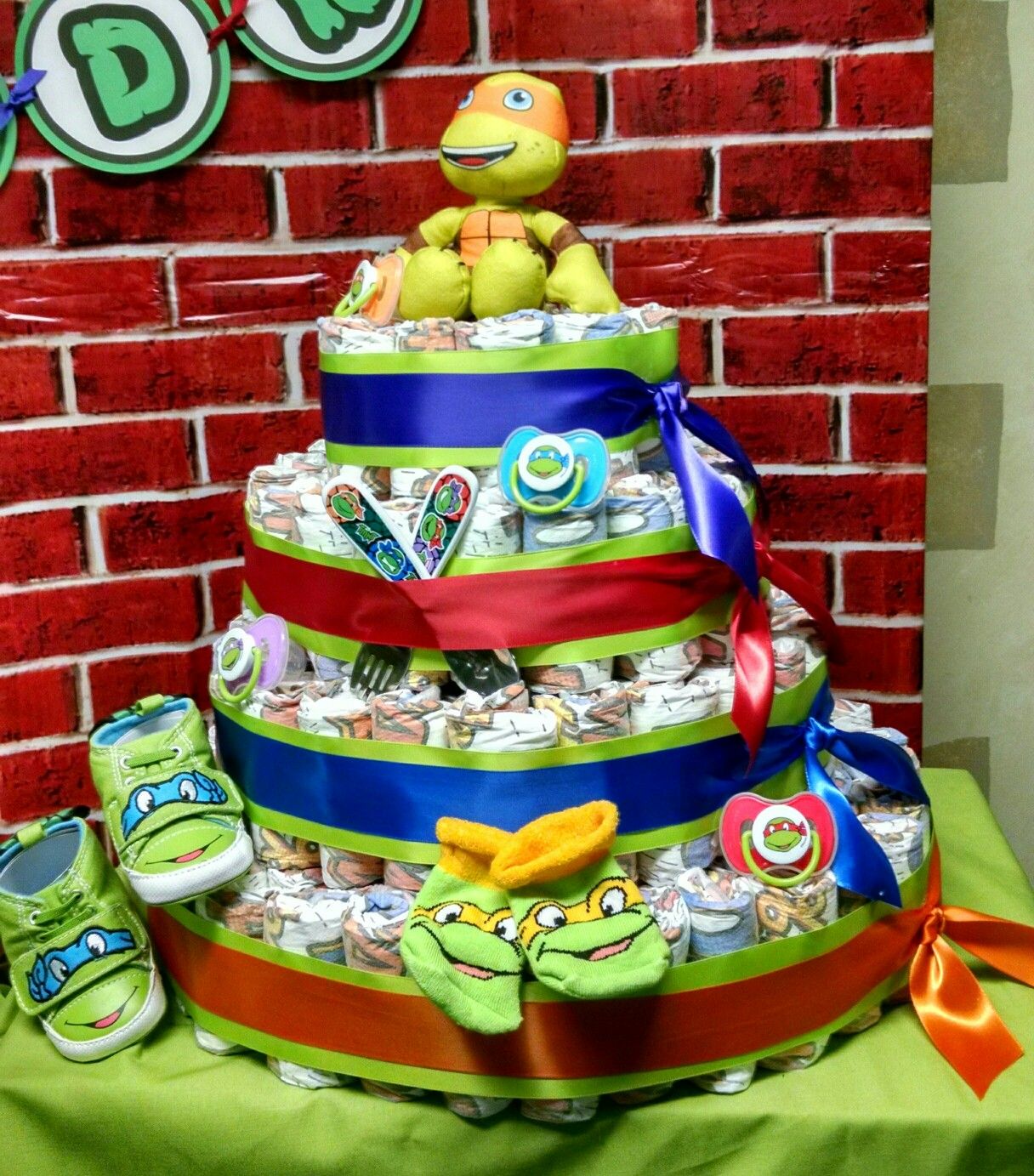 Detail Ninja Turtles Baby Shower Cake Nomer 2