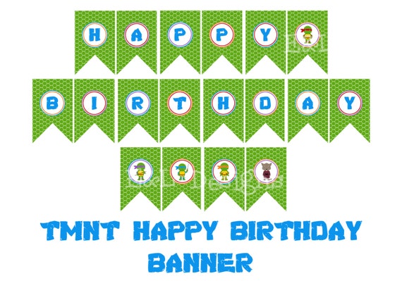 Detail Ninja Turtles Birthday Banner Nomer 41