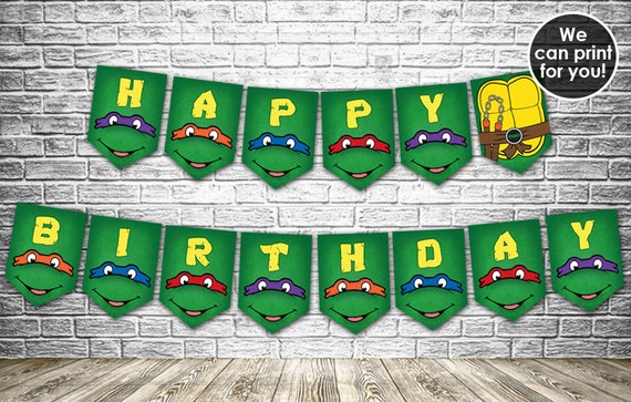 Detail Ninja Turtles Birthday Banner Nomer 51