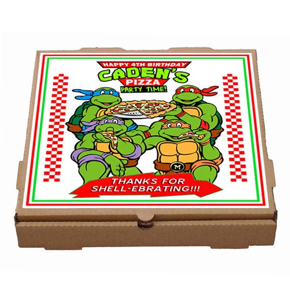 Ninja Turtles Pizza Box Labels - KibrisPDR