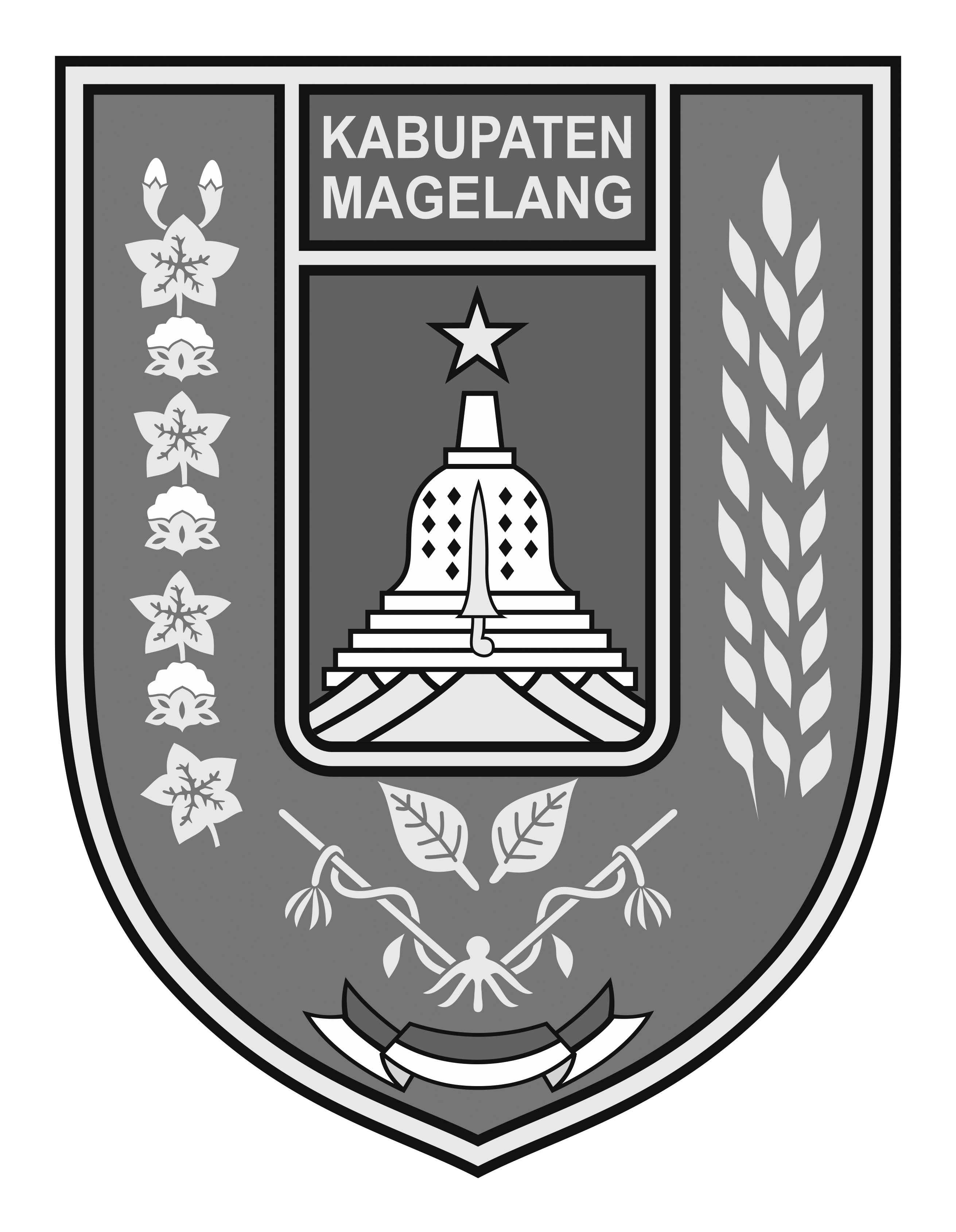 Logo Kabupaten Magelang Hitam Putih - KibrisPDR