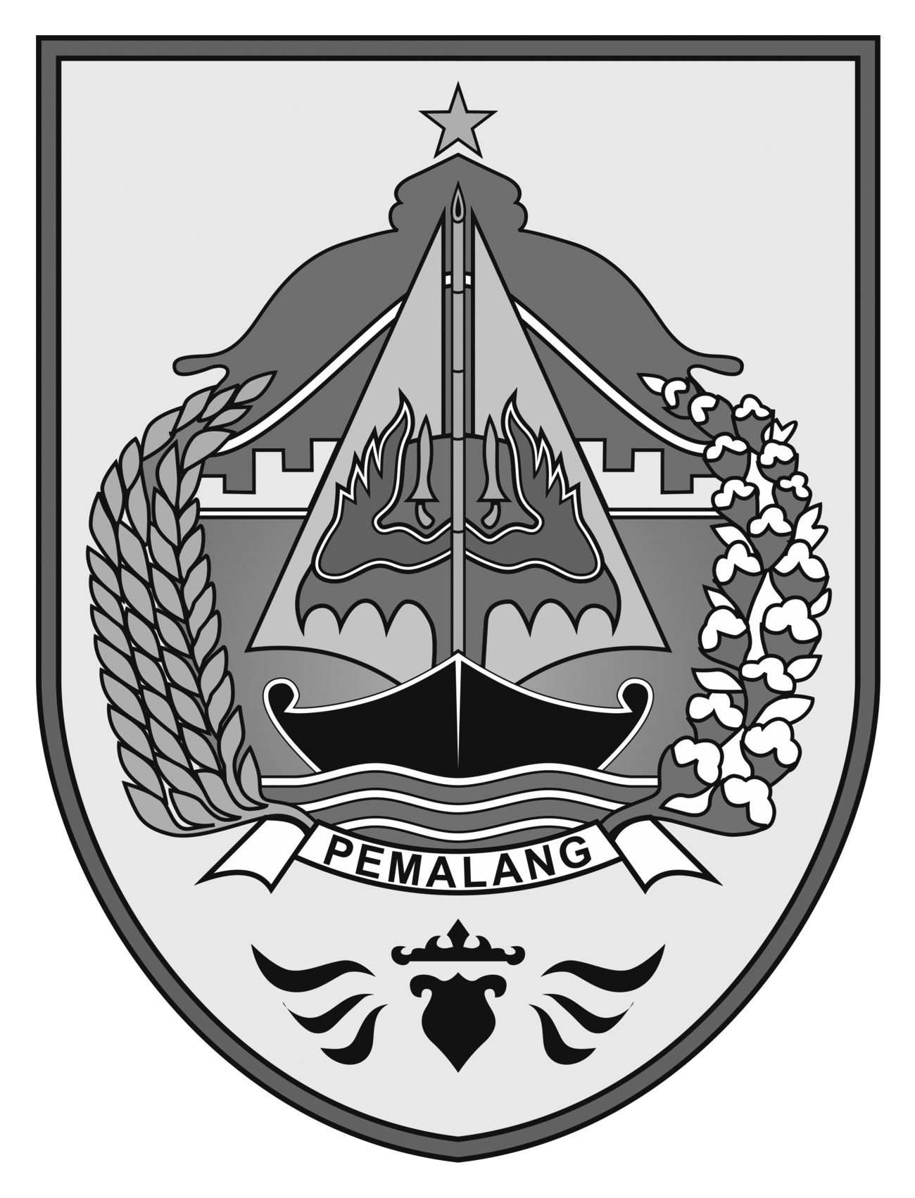 Logo Kabupaten Pemalang Hitam Putih - KibrisPDR