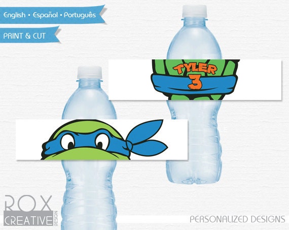 Detail Ninja Turtles Water Bottle Labels Nomer 31
