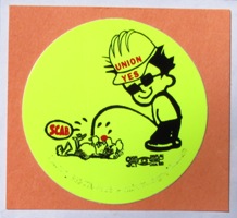 Detail No Rats Union Sticker Nomer 45