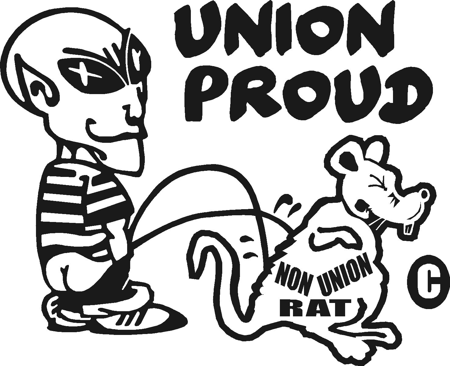 Detail No Rats Union Sticker Nomer 47