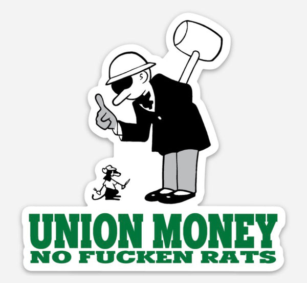 Detail No Rats Union Stickers Nomer 4