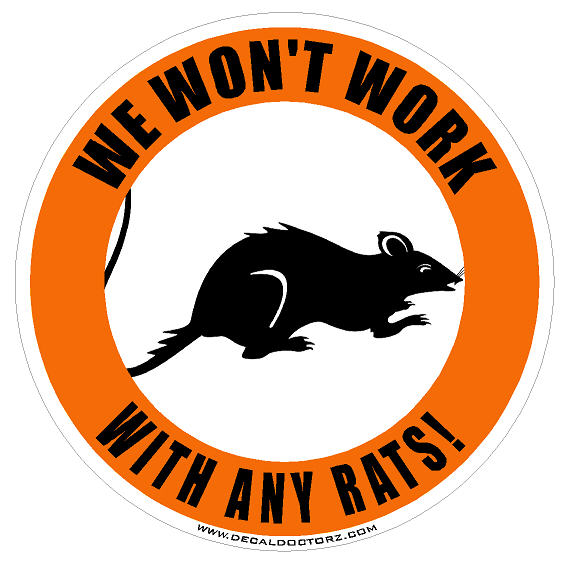 Detail No Rats Union Stickers Nomer 40