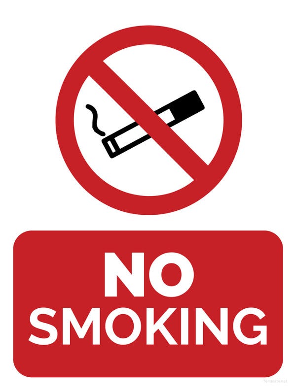 Detail No Smoking Sign Free Download Nomer 13