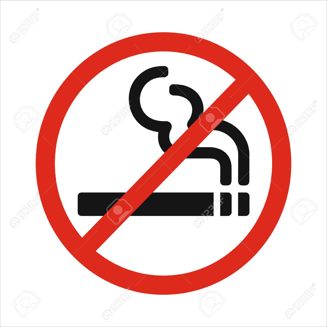 Detail No Smoking Vector Nomer 17