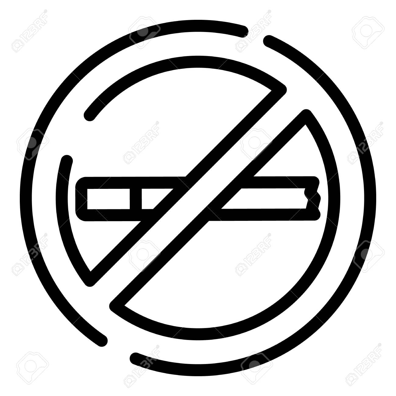 Detail No Smoking Vector Nomer 39