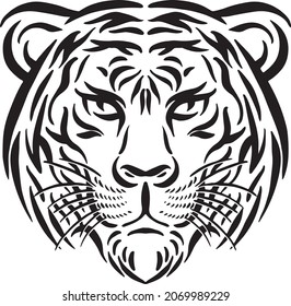 Detail Logo Kepala Harimau Tribal Nomer 21