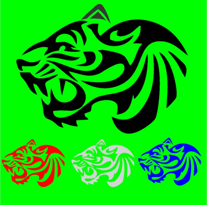 Detail Logo Kepala Harimau Tribal Nomer 46