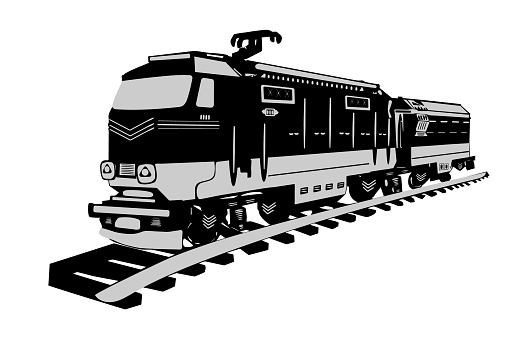 Logo Kereta Api Hitam Putih - KibrisPDR