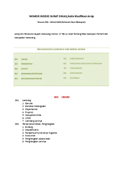 Detail Nomor Indeks Surat Nomer 11