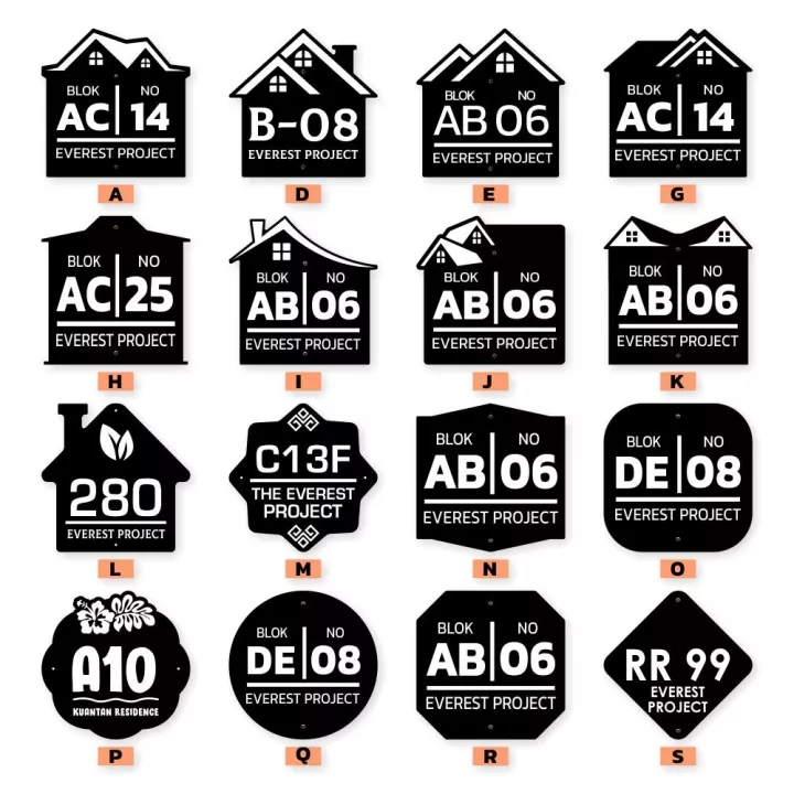 Detail Nomor Rumah Acrylic Nomer 34