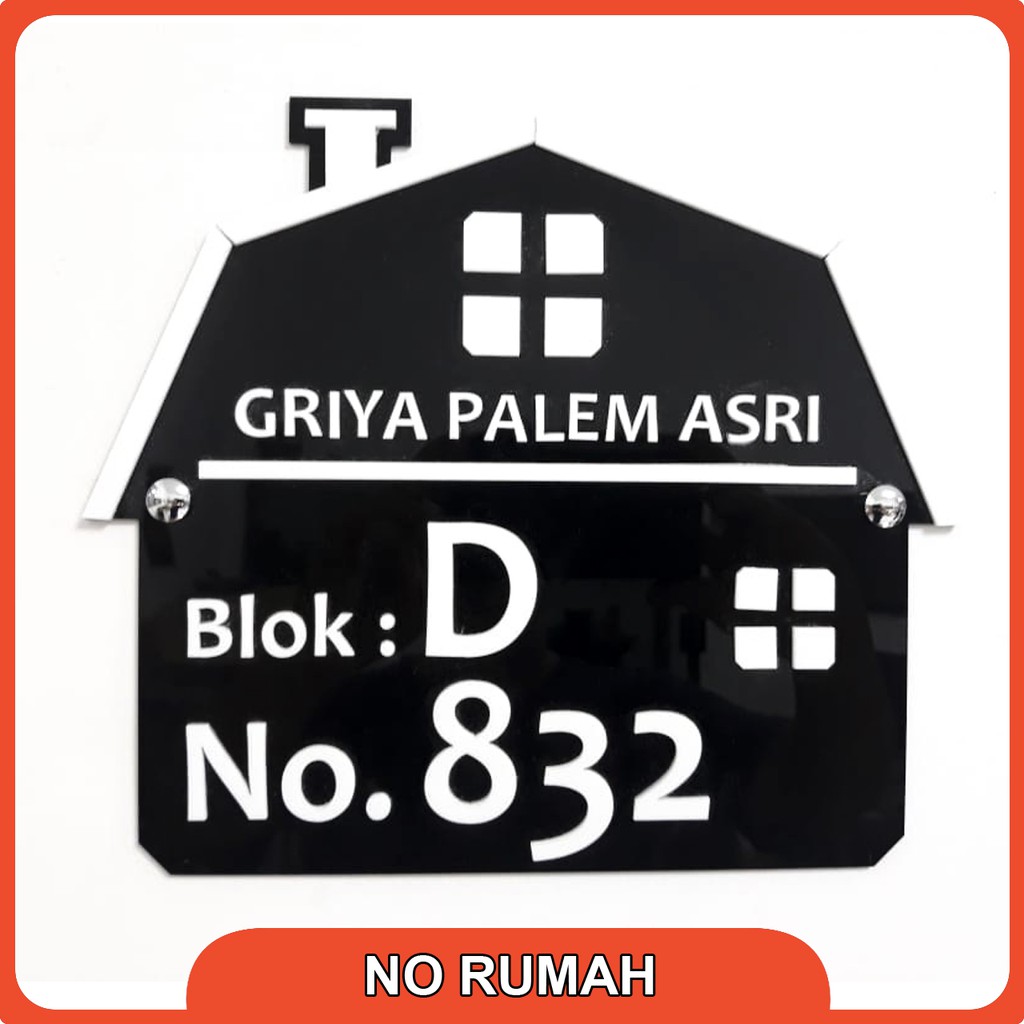 Detail Nomor Rumah Acrylic Nomer 45