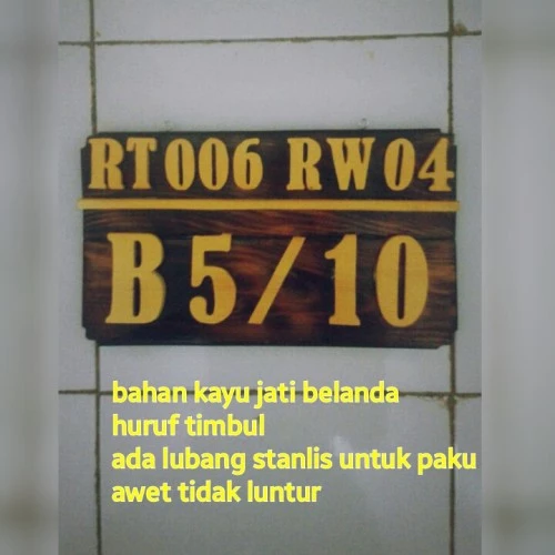 Detail Nomor Rumah Klasik Nomer 19