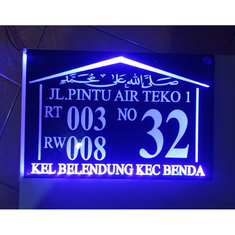 Detail Nomor Rumah Led Nomer 14